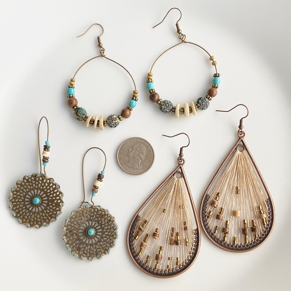 NEW Drop Bronze Earrings - Picture 6 of 7